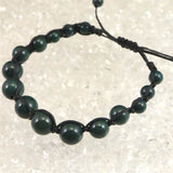 島根県 出雲石 10mm玉 SA 紐網ブレスレット ディレクトリーカード付 12.4g (ID:92729)