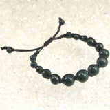 島根県 出雲石 10mm玉 SA 紐網ブレスレット ディレクトリーカード付 12.4g (ID:92729)