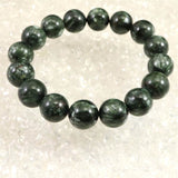 セラフィナイト クリノクロア 12.5mm玉ブレスレット 43.6g (ID:92961)