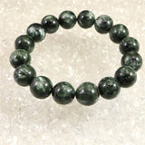セラフィナイト クリノクロア 12.5mm玉ブレスレット 43.6g (ID:92961)