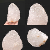 ヒマラヤ産アイスクリスタル　ニルヴァーナクォーツ　103mm原石ポイント 559g (ID:92986)