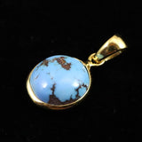 カザフスタン ゴールデンヒル産 12mmラウンド ペンダントトップ 18KGP 2.1g (ID:93040)