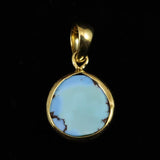 カザフスタン ゴールデンヒル産 12mmラウンド ペンダントトップ 18KGP 2.1g (ID:93040)