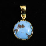 カザフスタン ゴールデンヒル産 12mmラウンド ペンダントトップ 18KGP 2.1g (ID:93040)