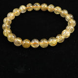 ゴールドタイチンルチルクォーツ AAA 8mm玉ブレスレット 17.4g (ID:93053)