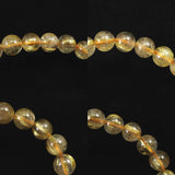 ゴールドタイチンルチルクォーツ AAA 8mm玉ブレスレット 17.4g (ID:93053)