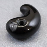 隠岐の島 黒曜石 32mm勾玉 ディレクトリカード付 11.0g　**特価品** (ID:93094)