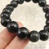 宮崎県 大和光石 A 12mm玉ブレスレット　証明書付　41.2ｇ (ID:93177)