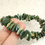 島根県　出雲碧玉 出雲石 ナゲットブレスレット ディレクトリーカード付 31.1g (ID:93271)