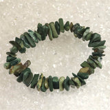 島根県　出雲碧玉 出雲石 ナゲットブレスレット ディレクトリーカード付 31.1g (ID:93271)