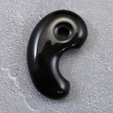 隠岐の島 黒曜石 27mm勾玉 ディレクトリカード付 3.7g (ID:93892)