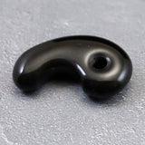 隠岐の島 黒曜石 27mm勾玉 ディレクトリカード付 3.7g (ID:93892)