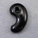 隠岐の島 黒曜石 27mm勾玉 ディレクトリカード付 3.7g (ID:93892)