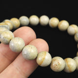 姫川薬石 トルマリン入り 10mm玉ブレスレット　証明書付　28.0ｇ (ID:93983)