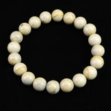 姫川薬石 トルマリン入り 10mm玉ブレスレット　証明書付　28.0ｇ (ID:93983)