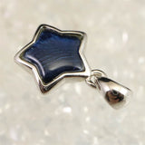 ギベオン ブルーカラー 11mmスターモチーフ　ペンダントトップ 1.2g (ID:94060)