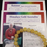 H&E社 ヒマラヤゴールド アゼツライト（AZOZEO)　8mm玉ブレスレット 証明書付 17.4g (ID:94072)