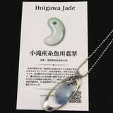 糸魚川翡翠 ブルー 小滝コン沢産 19mmペアシェイプ ペンダント ディレクトリーカード付 2.3ｇ  (ID:94128)