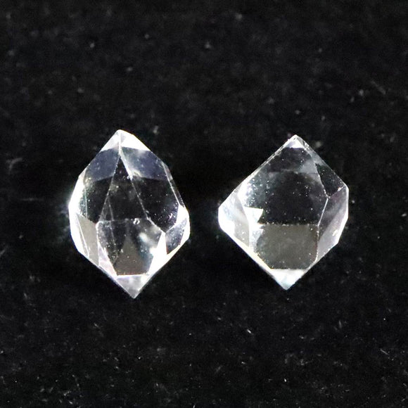 米国NY州産 ハーキマーダイヤモンド  AA＋ 原石 2個セット 0.22g (ID:94346)