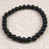 チベット産 天然モリオン水晶 4A  6mm玉 ブレスレット 10.3g (ID:94489)