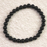 チベット産 天然モリオン水晶 4A  6mm玉 ブレスレット 10.3g (ID:94489)