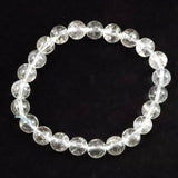 天然非加熱 ゴシェナイト ヒマラヤンベリル　8mm玉ブレスレット 18.4g (ID:94490)