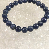 南アフリカ産 ブルー サファイア 8mm玉ブレスレット 24.9g　　 (ID:94551)