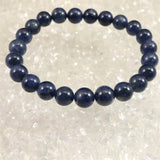 南アフリカ産 ブルー サファイア 8mm玉ブレスレット 24.9g　　 (ID:94551)