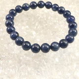 南アフリカ産 ブルー サファイア 8mm玉ブレスレット 24.9g　　 (ID:94551)