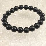 H&E社 ブラックアゼツライト(AZOEO)  10mm玉ブレスレット 証明書付 26.9g (ID:94885)