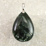 セラフィナイト クリノクロア　38mmドロップ ペンダントトップ 13.0g (ID:94893)