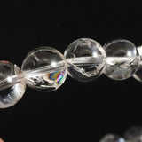 ヒマラヤ水晶 アイリスクォーツ 10ミリ玉ブレスレット　29.4g (ID:95183)