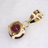 ロードライトガーネット 5mmラウンド ペンダントトップ チャーム K18YG  0.63ct (ID:95482)