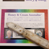 H&E社 ハニー&クリームアゼツライト (AZOZEO)  100mmワンド 証明書付 39.8g (ID:95494)