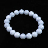 オーストラリア産 ブルーオパール 10.5mm玉ブレスレット 25.8g (ID:95616)