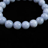 オーストラリア産 ブルーオパール 10.5mm玉ブレスレット 25.8g (ID:95616)