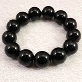 チベット産 天然モリオン水晶(4A)　18mm玉 ブレスレット 105.60g (ID:95704)