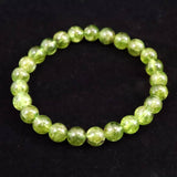 ペリドット 橄欖石  7.5mm玉ブレスレット 4Aグレード 19.1g (ID:95754)