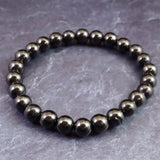 ノーブルシュンガイト  エリートシュンガイト　8mm玉ブレスレット 13.78g (ID:95784)