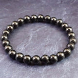 ノーブルシュンガイト  エリートシュンガイト　8mm玉ブレスレット 13.78g (ID:95784)