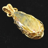ゴールドルチルクォーツ  ワイヤー ペンダントトップ 2.9g (ID:95799)