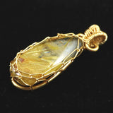 ゴールドルチルクォーツ  ワイヤー ペンダントトップ 2.9g (ID:95799)