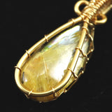 ゴールドルチルクォーツ  ワイヤー ペンダントトップ 2.9g (ID:95799)