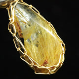 ゴールドルチルクォーツ  ワイヤー ペンダントトップ 2.9g (ID:95799)