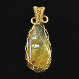 ゴールドルチルクォーツ  ワイヤー ペンダントトップ 2.9g (ID:95799)
