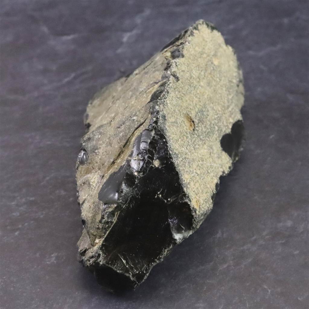 隠岐の島 黒曜石 原石 ディレクトリーカード付 135.7g (ID:95800