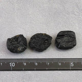 チベタンテクタイト 原石 3個セット  9.4g (ID:96189)