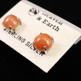 H&E社 サチャロカ ローズアゼツライト(AZOZEO)  8mmラウンド　ピアス 証明書付　 (ID:96524)