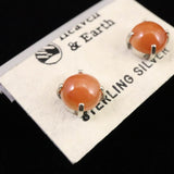 H&E社 サチャロカ ローズアゼツライト(AZOZEO)  8mmラウンド　ピアス 証明書付　 (ID:96524)