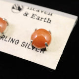 H&E社 サチャロカ ローズアゼツライト(AZOZEO)  8mmラウンド　ピアス 証明書付　 (ID:96524)